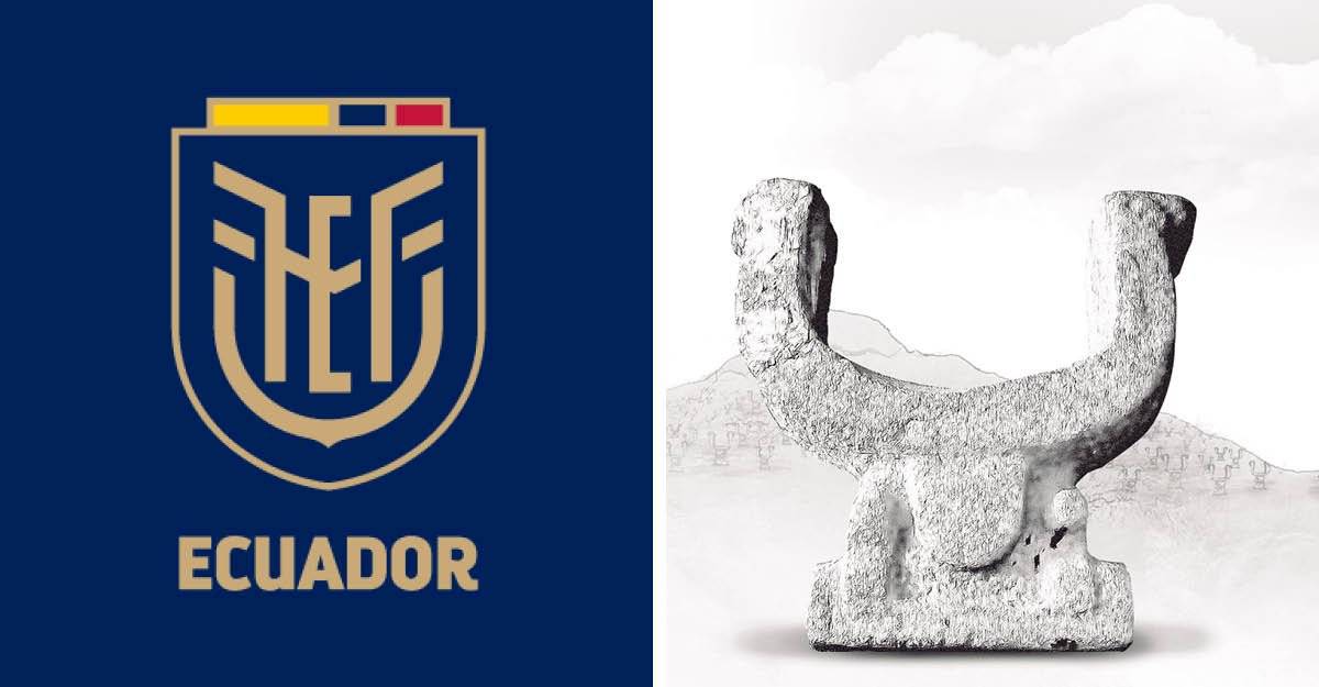 Silla manteña en logo de la FEF