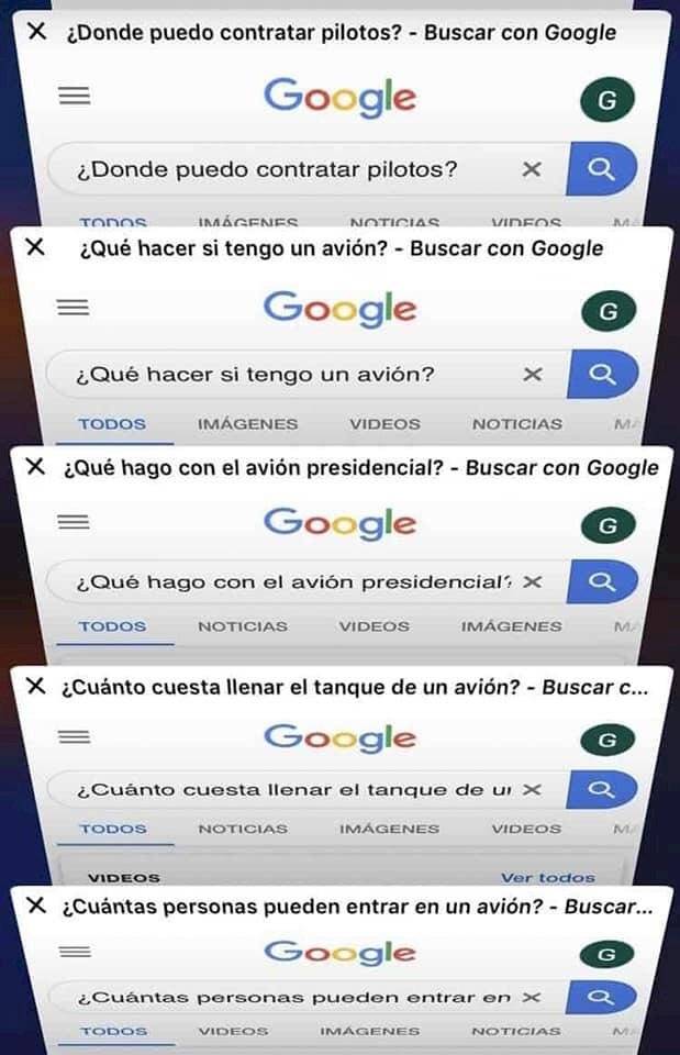 Meme avión presidencial.