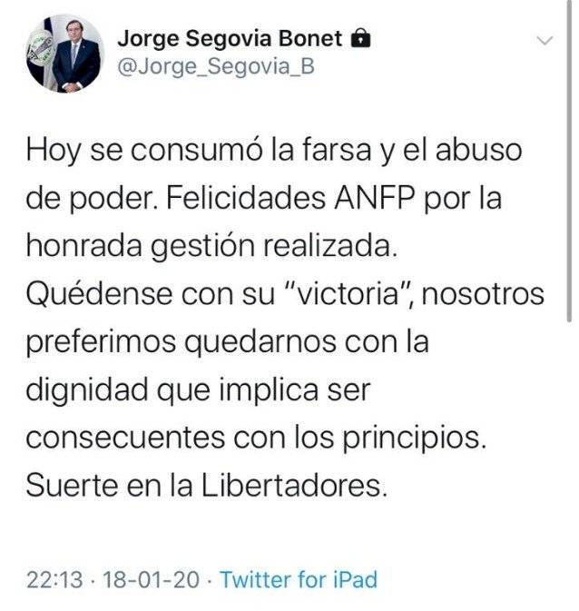 Twitter de Jorge Segovia