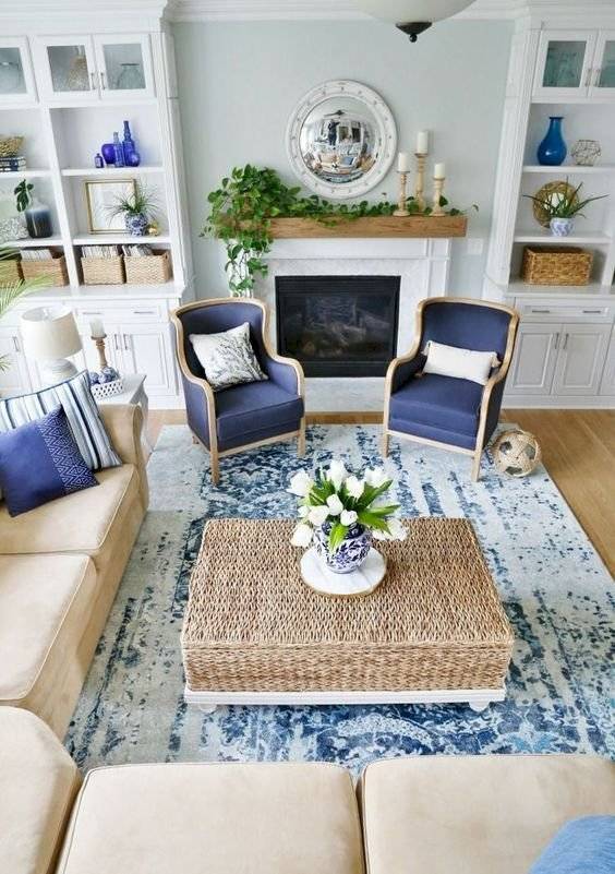 Decoración diseño azul