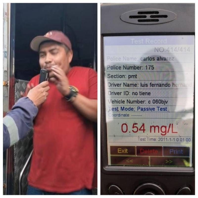 Piloto en estado de ebriedad