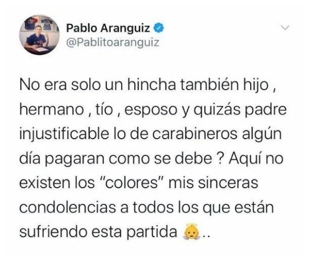 Twitter Pablo Aránguiz