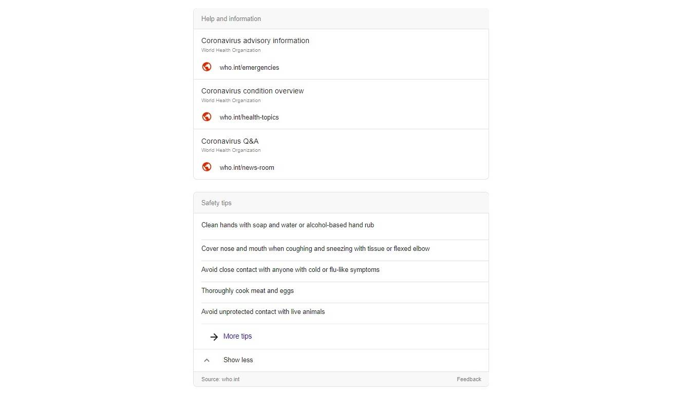 Google crea alerta herramienta SOS por el coronavirus Google crea alerta herramienta SOS por el coronavirus