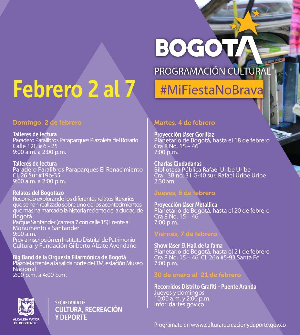 programación de la Fiesta No Brava
