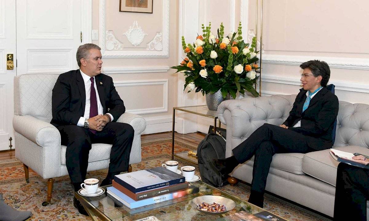 reunión entre el presidente Iván Duque y la alcaldesa Claudia López