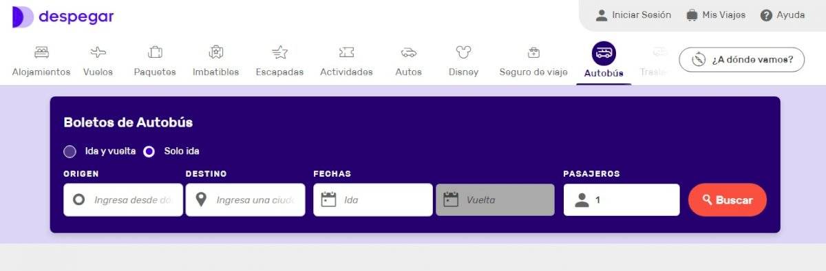 Boletos de autobús, el nuevo servicio de Despegar para los viajeros mexicanos