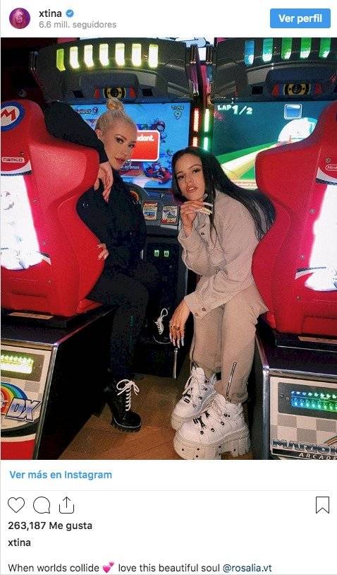 Rosalía y Christina Aguilera