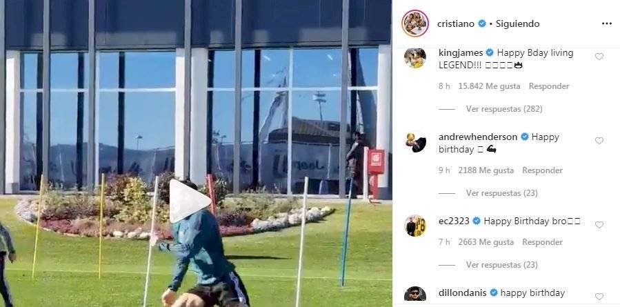 Cristiano Ronaldo y la felicitación de LeBron James