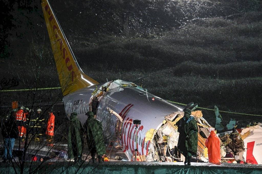 Avión accidentado en Turquía