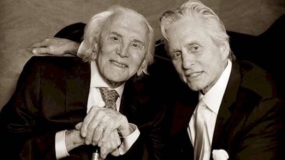 Kirk y Michael Douglas.