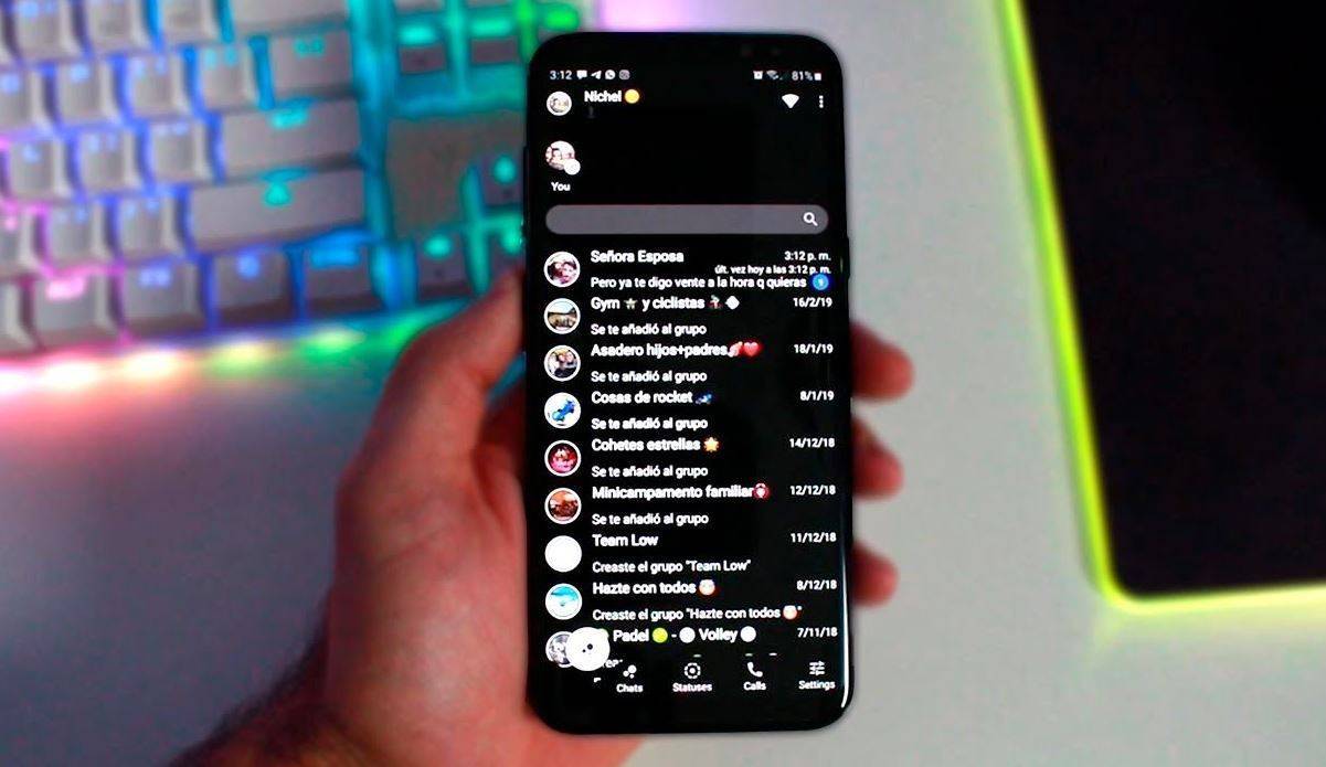 modo oscuro WhatsApp modo oscuro