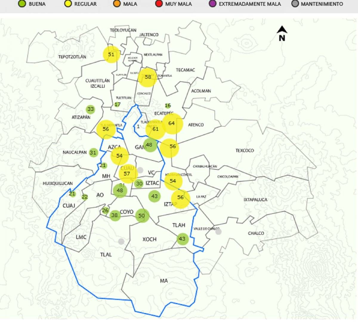 Calidad del aire en CDMX y Edomex hoy 7 de febrero
