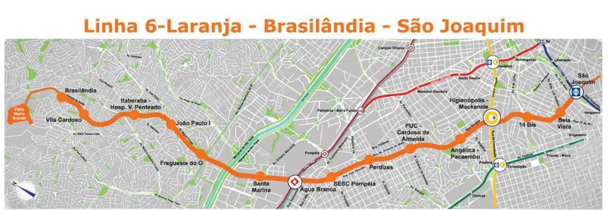 Metrô - linha 6-Laranja