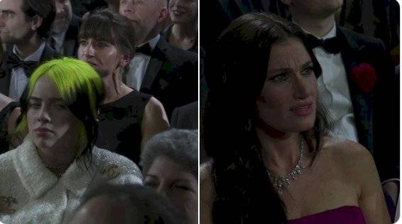 Billie Eilish y la actriz Idina Menzel.