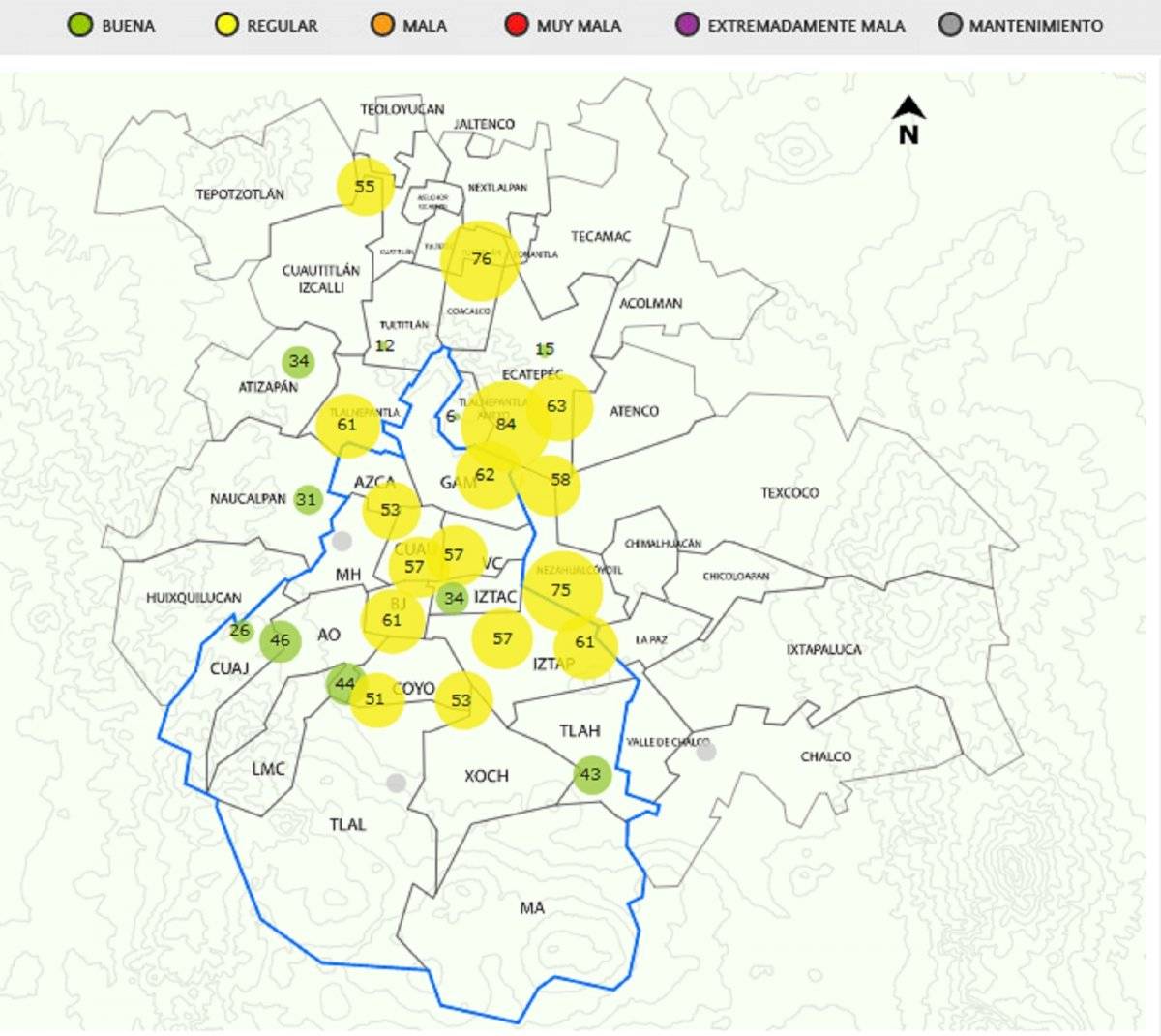 Calidad del aire en CDMX y Edomex para hoy 10 de febrero