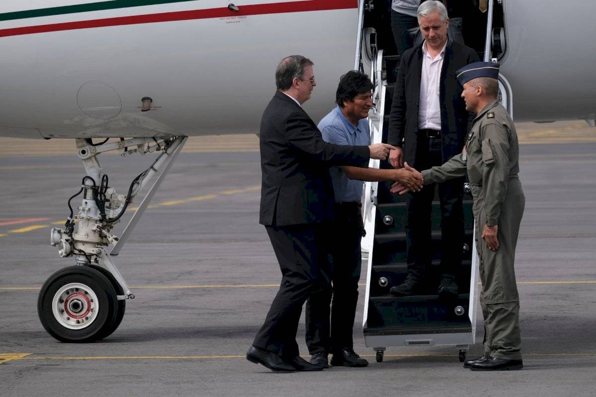 Evo Morales cuando llegó a México en noviembre de 2019.