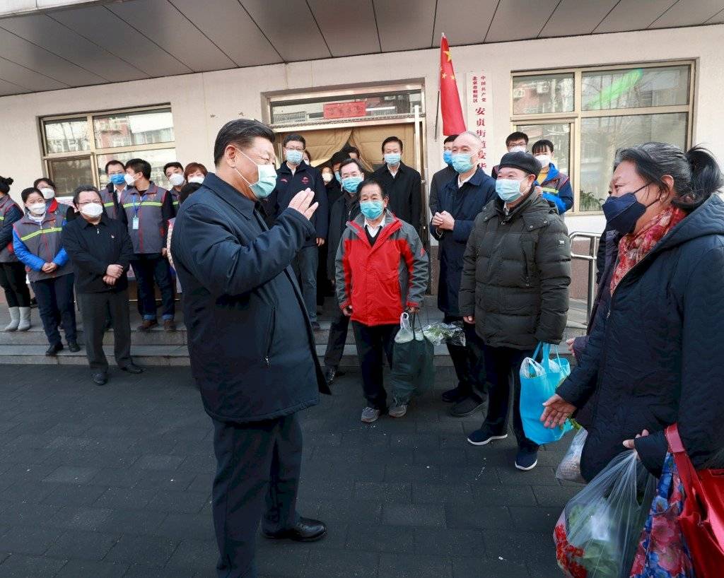 Xi Jinping con mascarilla por coronavirus