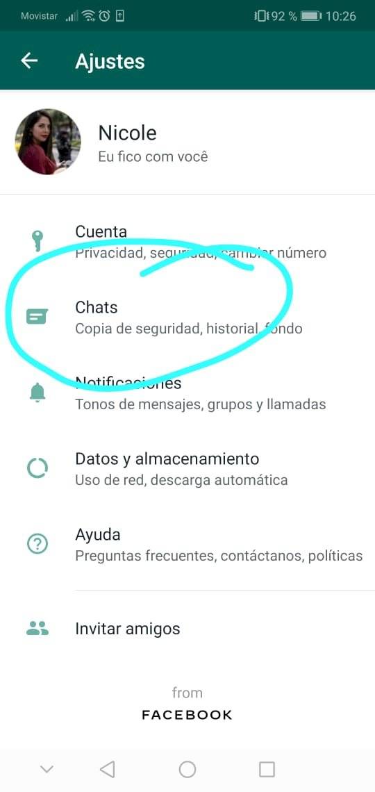 Cambiar el tamaño de letra de WhatsApp