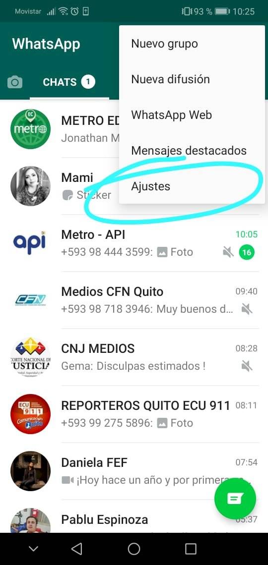 Cambiar el tamaño de letra de WhatsApp