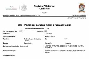 Acta constitutiva de Loma de Irapuato, S.A. de C.V