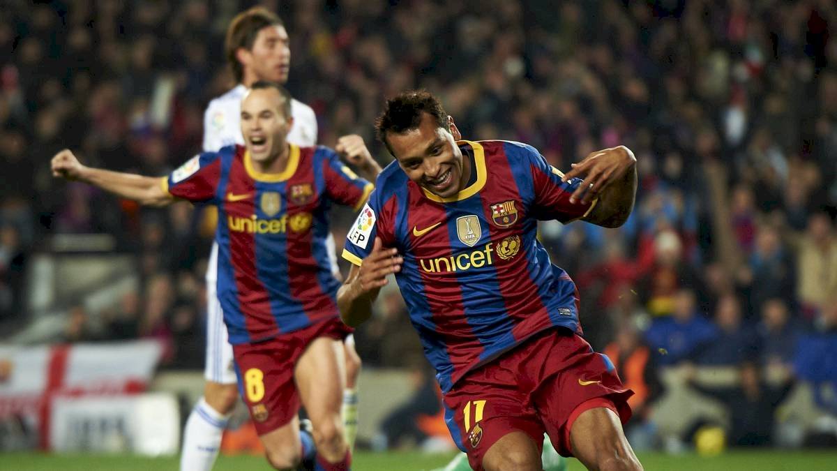 Jeffren Suárez en el 5-0 de Barcelona ante Real Madrid en 2010.