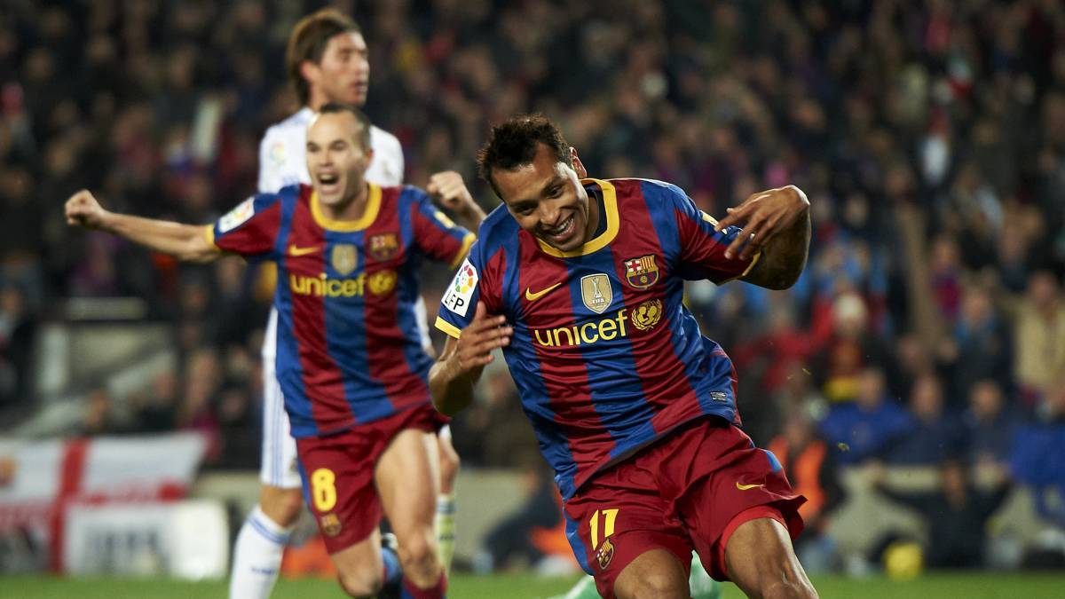 Jeffren Suárez en el 5-0 de Barcelona ante Real Madrid en 2010.