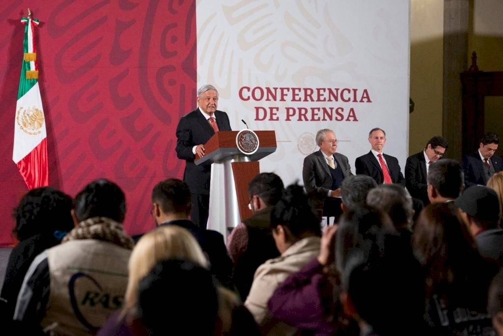 El presidente, Andrés Manuel López Obrador en conferencia de prensa.