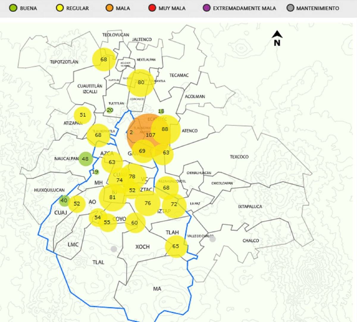 Calidad del aire hoy en CDMX y Edomex: 12 de febrero