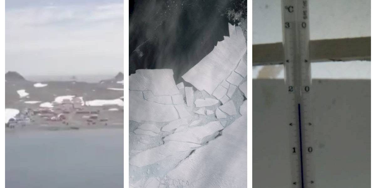 Desprendimientos gigantescos de hielo bases sin nieve y temperaturas récord el actual panorama en la Antártica