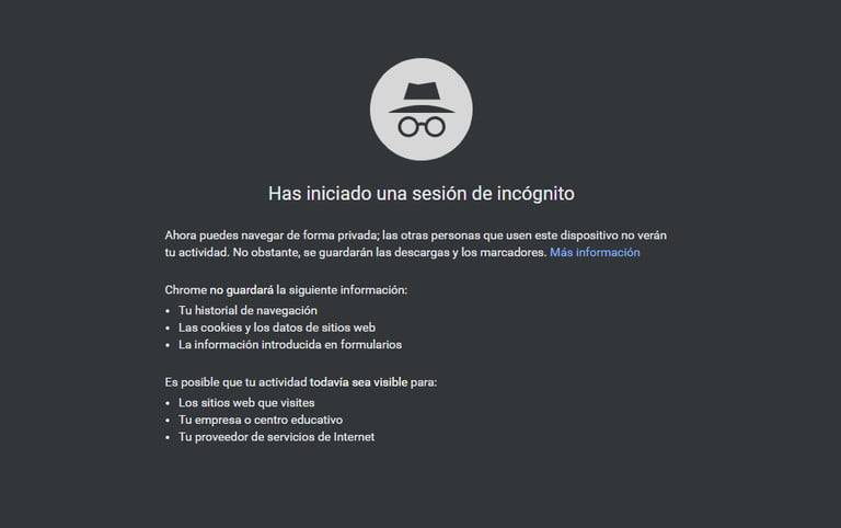 Google Incógnito Google Incógnito