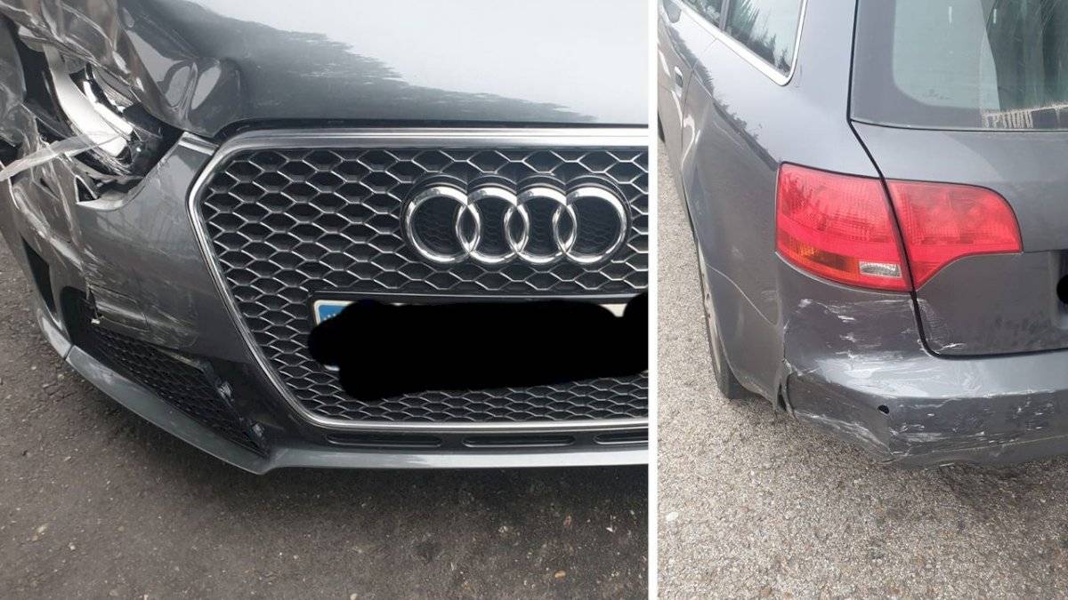 Así quedaron los vehículos tras el accidente