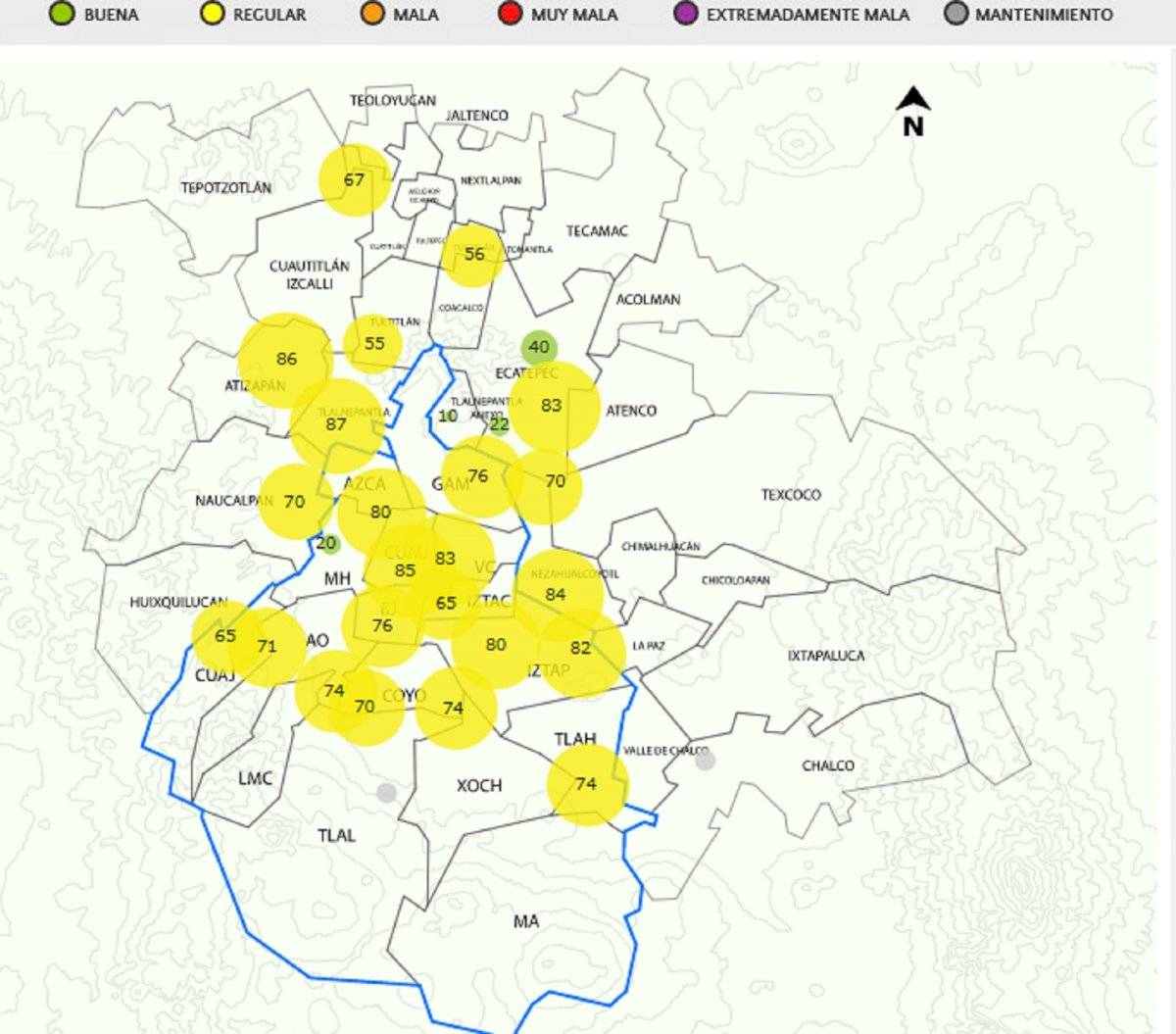 Calidad del aire en CDMX y Edomex: 15 de febrero