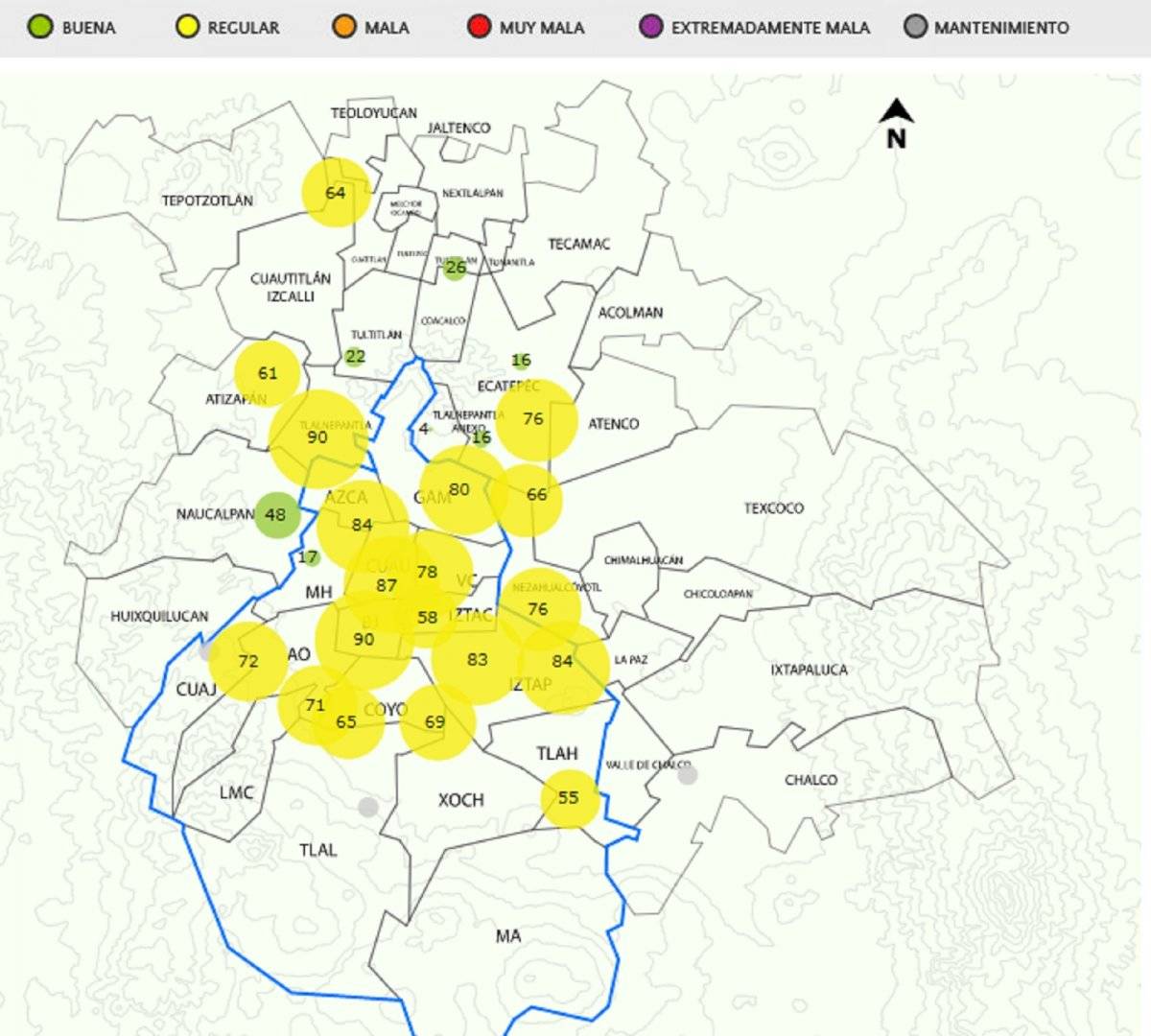 Calidad del aire hoy en CDMX y Edomex: 16 de febrero