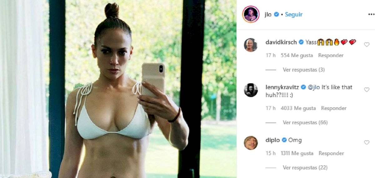 Esta es la última foto de Jennifer Lopez en bikini que impactó hasta a los famosos