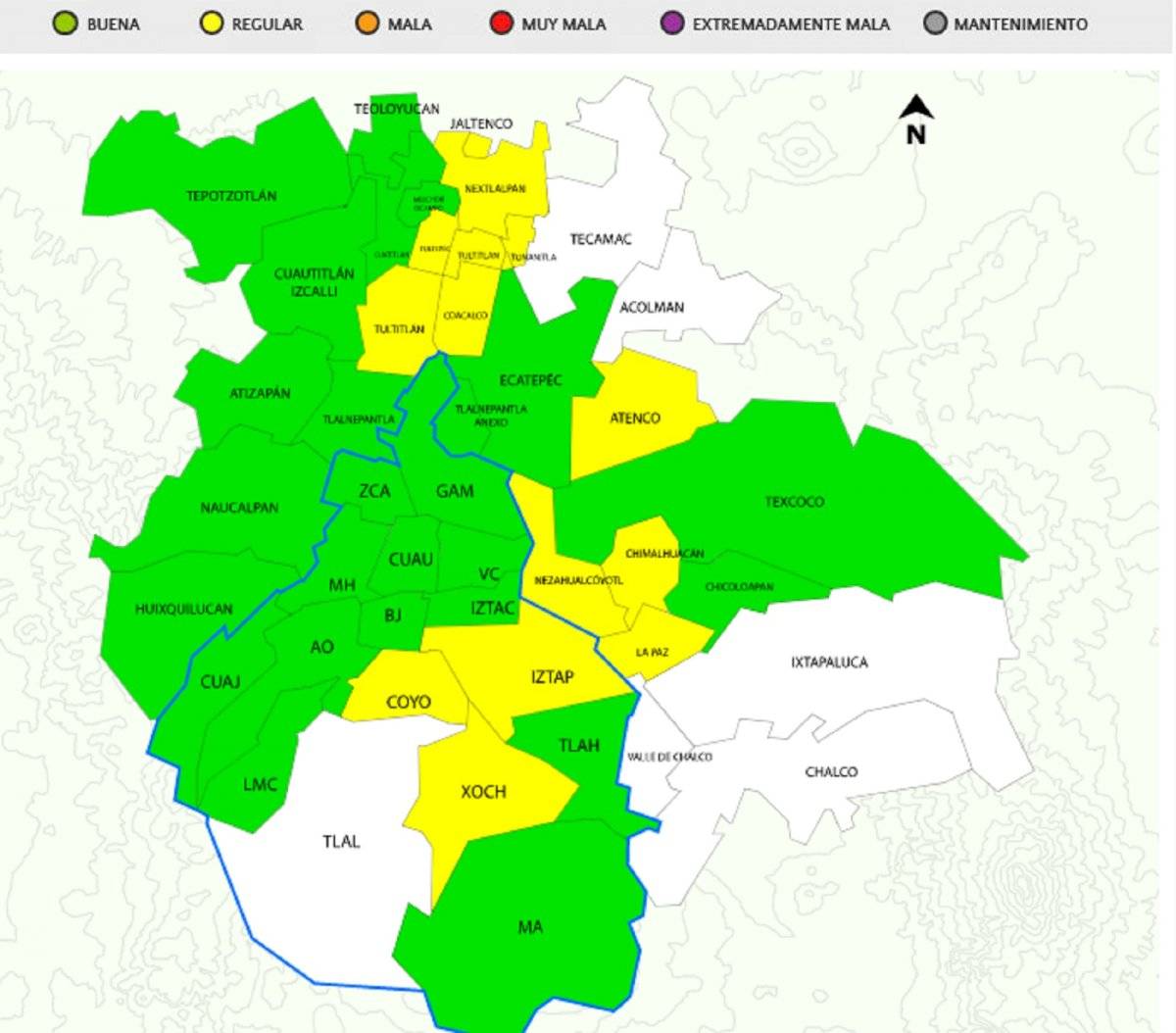 Calidad del aire en CDMX y Edomex para este martes 18 de febrero