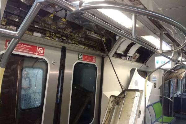RECIFE - colisão metrô de recife