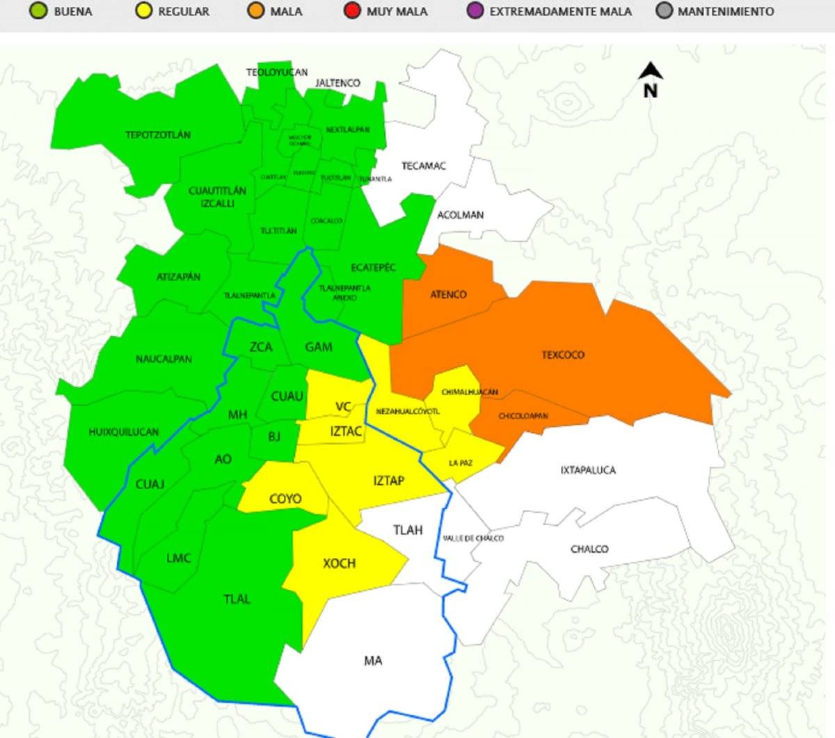 Calidad del aire en CDMX y Edomex: miércoles 19 de febrero