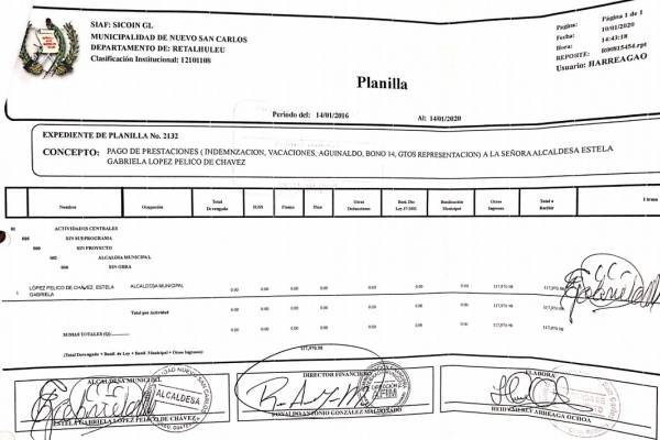 Indemnización a exalcaldesa de Nuevo San Carlos, Retalhuleu
