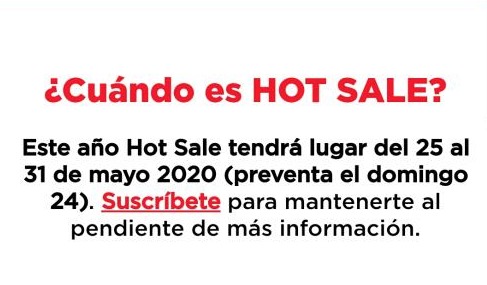 Hot Sale 2020 México Hot Sale 2020 México