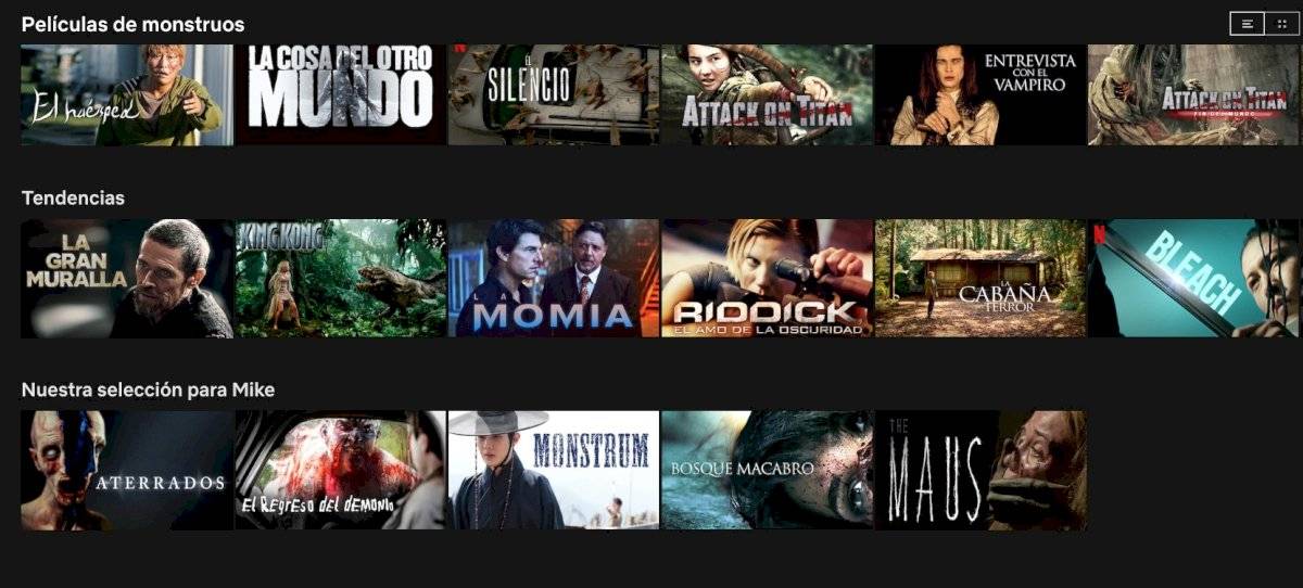 Netflix códigos secretos