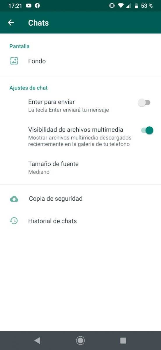 WhatsApp galería