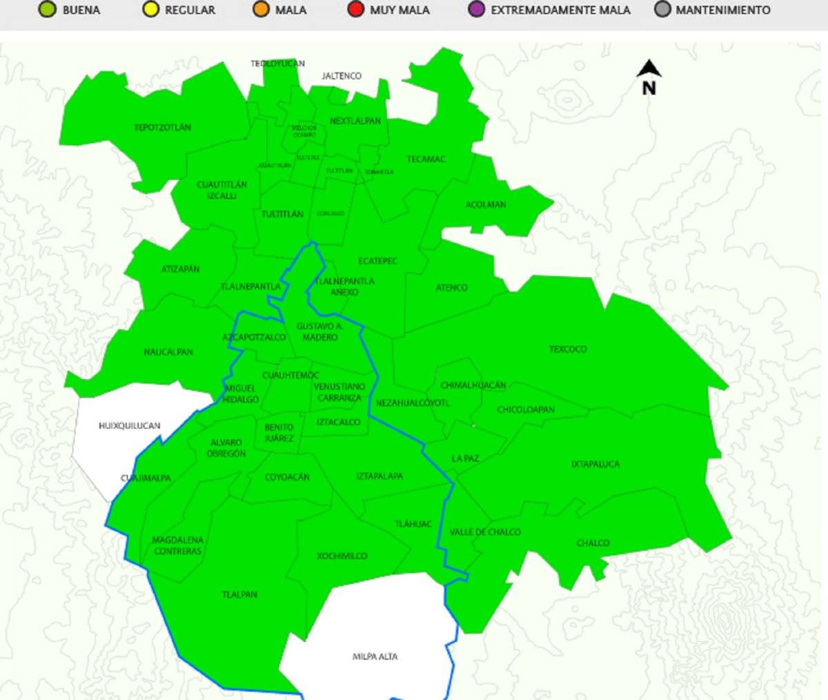 Calidad del aire en CDMX y Edomex es buena la mañana de este viernes 21 de febrero