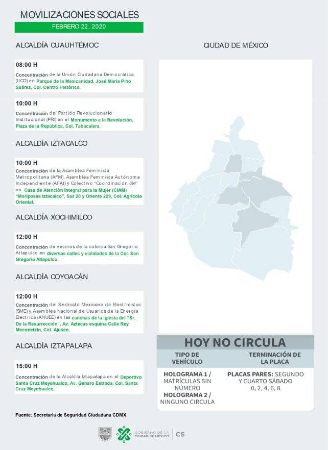 Marchas 22 de febrero