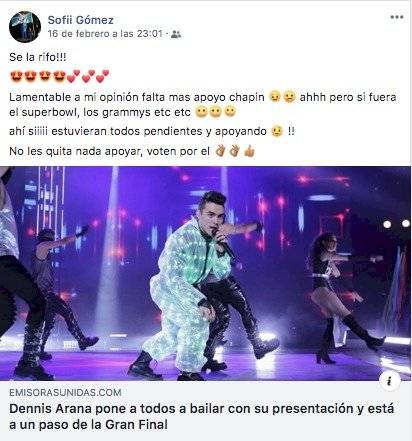Ana Sofía Gómez y Dennis Arana