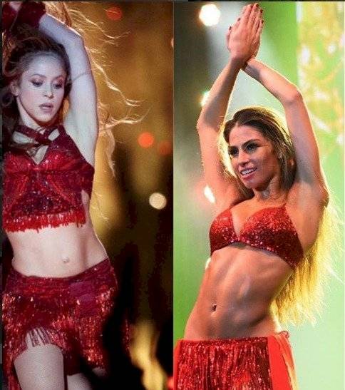 Isabella Chams Vega imitando a Shakira