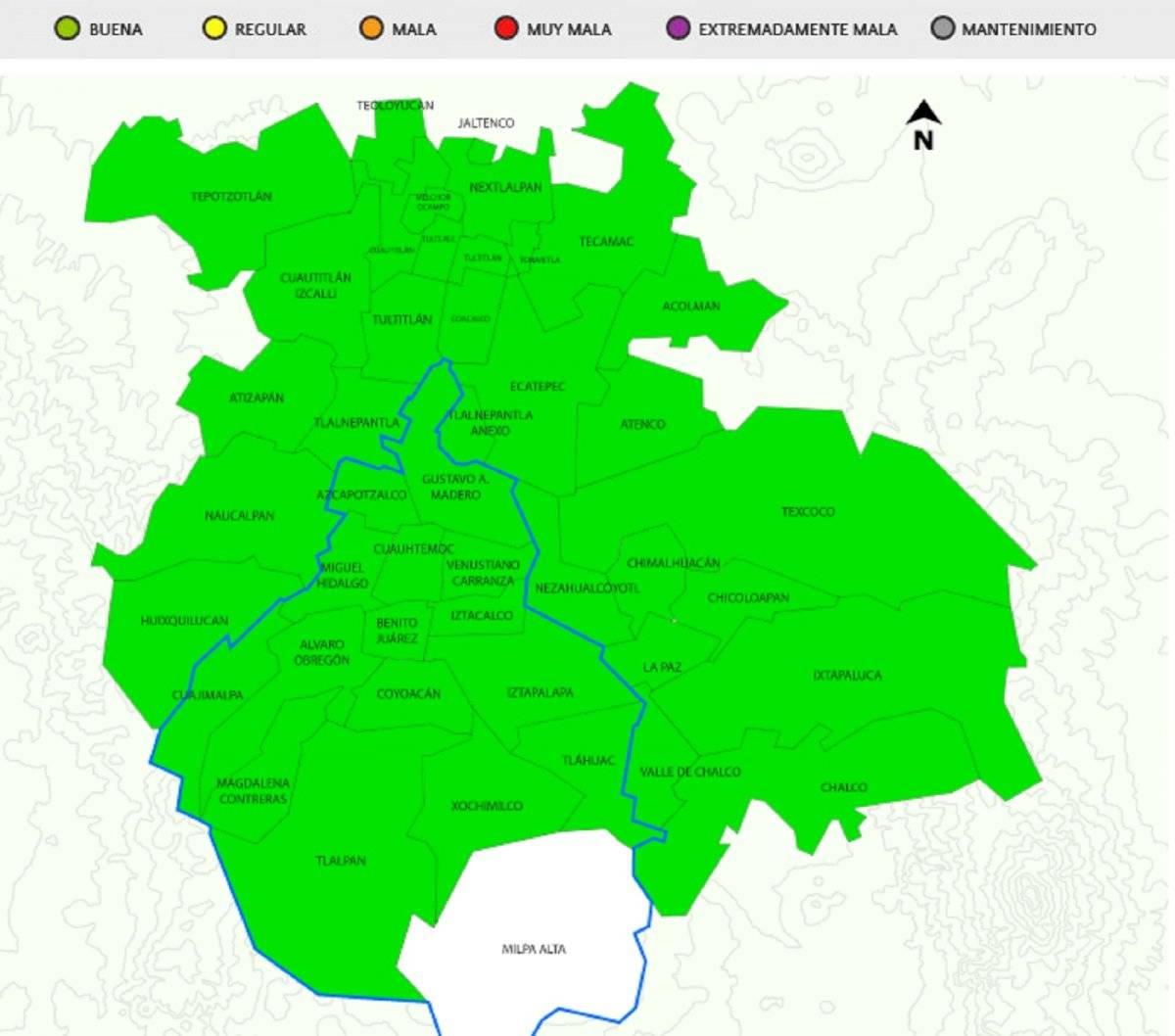 Calidad del aire en CDMX y Edomex es buena la mañana de este martes 25 de febrero