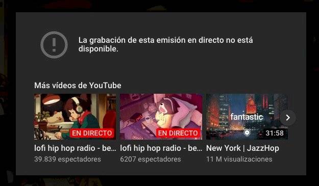 Video del canal ChilledCow cuando se dió de baja
