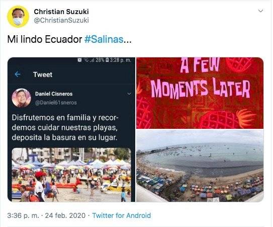 Los memes que dejó el desecho de aguas lluvias y servidas en el mar de Salinas