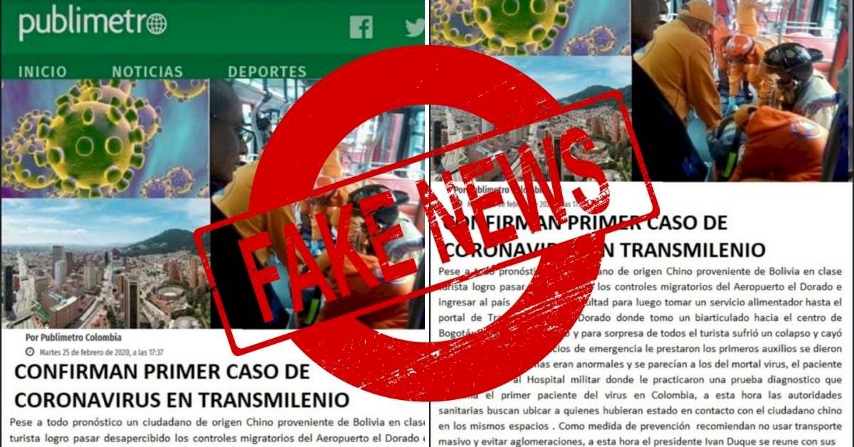 La falsa noticia del coronavirus en TransMilenio