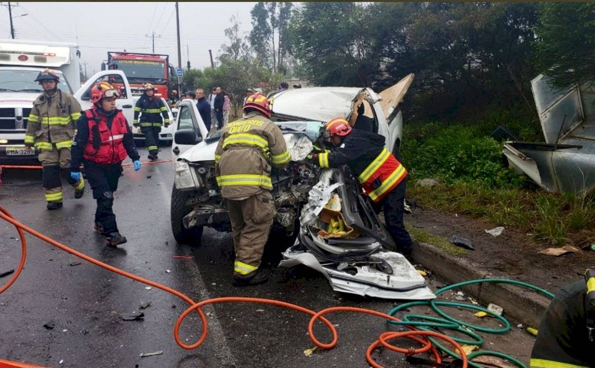 Dos heridos en accidente en Quito